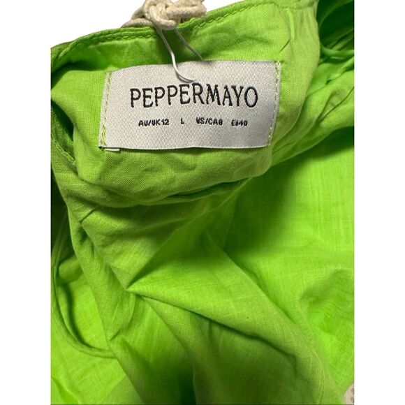 Peppermayo size US 8 seaside escape mini dress lime green - NWT - Picture 6 of 10